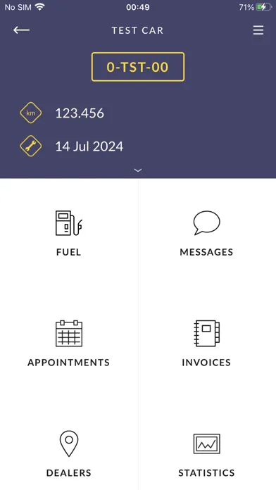 Ảnh chụp màn hình của My Car Data
