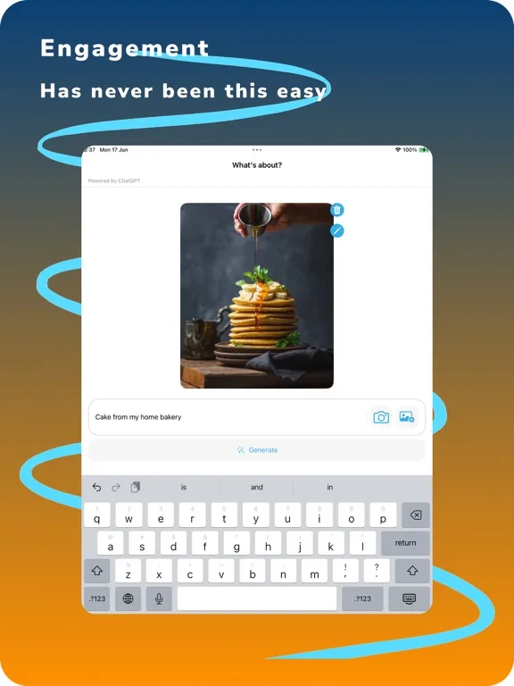 Social Media Post Maker by GPT iPad  스크린샷