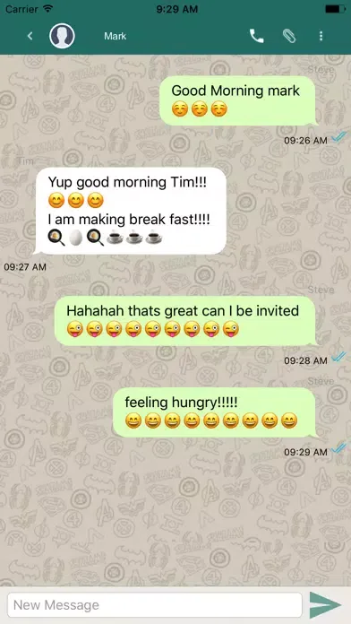 Screenshot di whatspoof fake chat