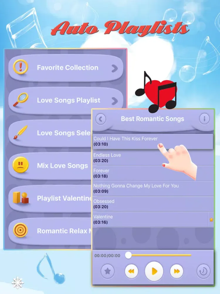Captures d'écran de Romantic - Love Music Playlist iPad 