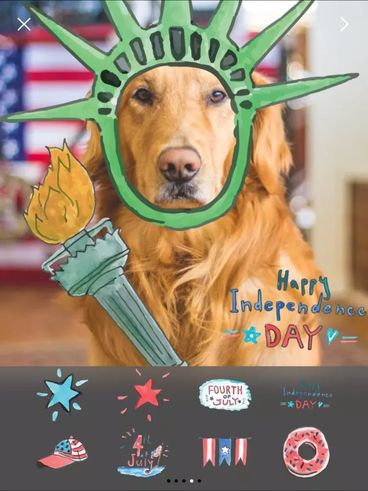 4th Of July Pro - Independence Day Everyday Watercolor Stickers Editor iPad  Ekran Görüntüleri