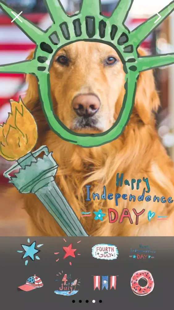 4th Of July Pro - Independence Day Everyday Watercolor Stickers Editor Ekran Görüntüleri