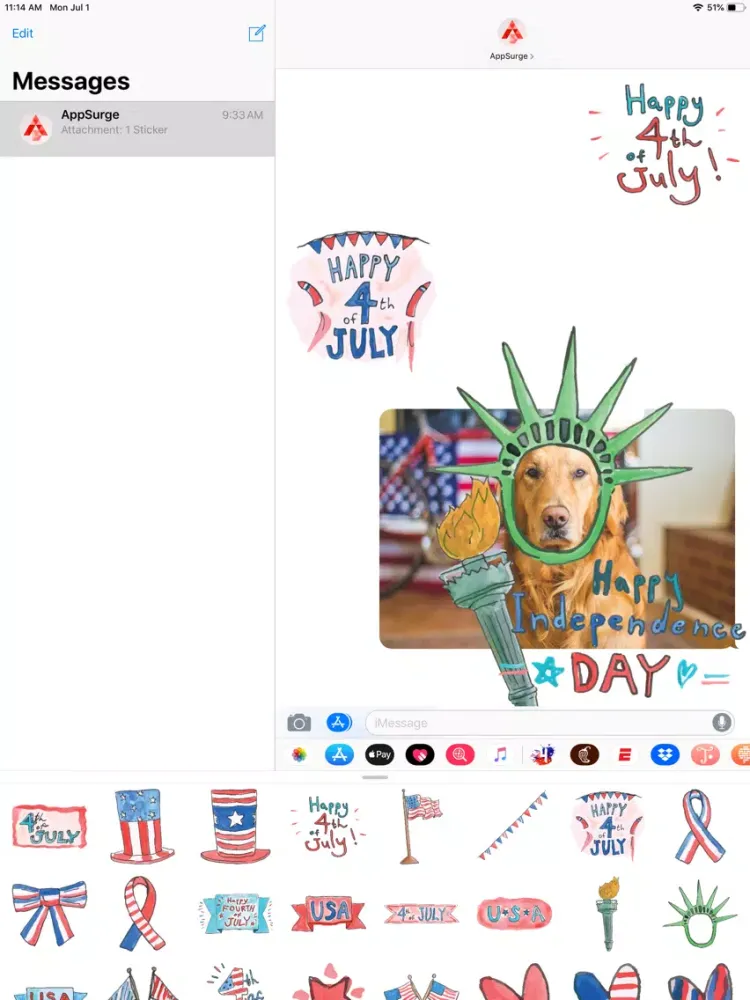 4th of July US Independence iPad  سکرین شاٹس