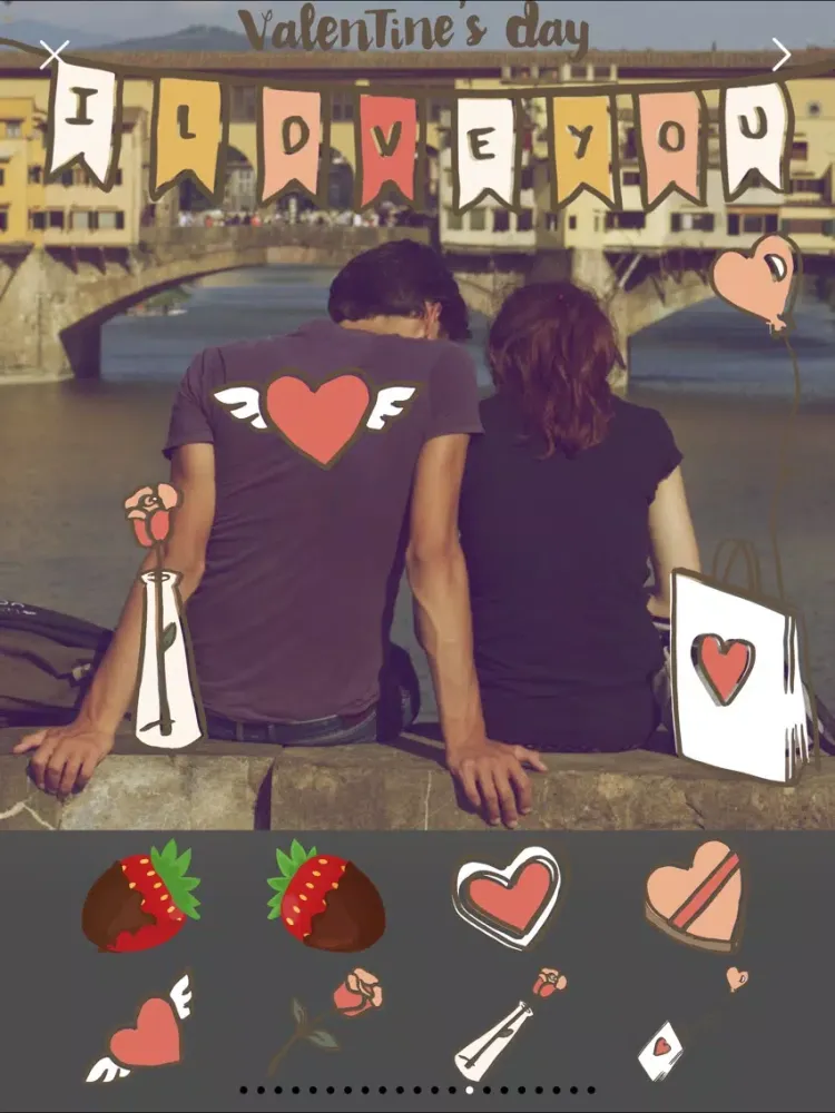 تصاویر LoveLoveLove 2 - Valentine’s Day Everyday FREE Photo Stickers iPad 