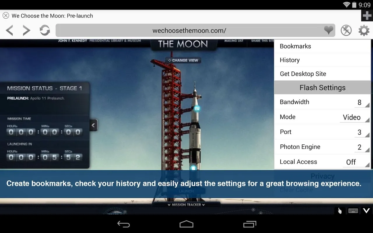 Screenshot di Photon Browser