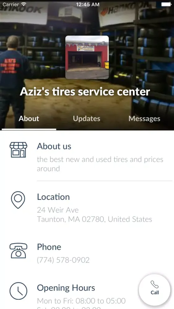 Captures d'écran de Aziz's tires service center by AppsVillage