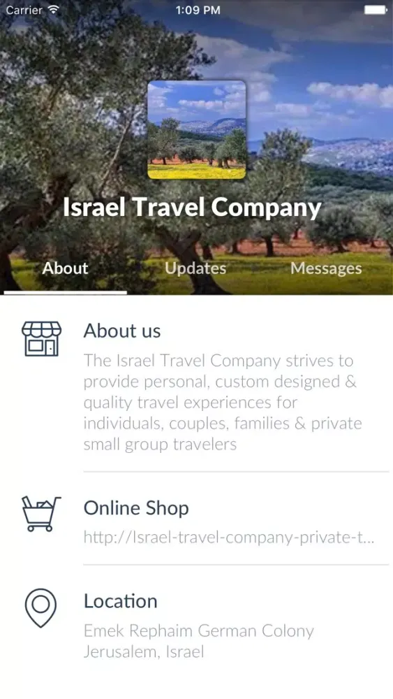 Screenshot di Israel Travel Company by AppsVillage