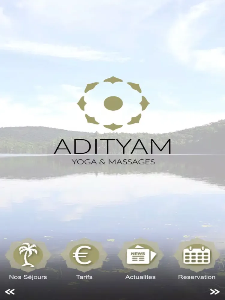 Ảnh chụp màn hình của ADITYAM Yoga et Massages iPad 