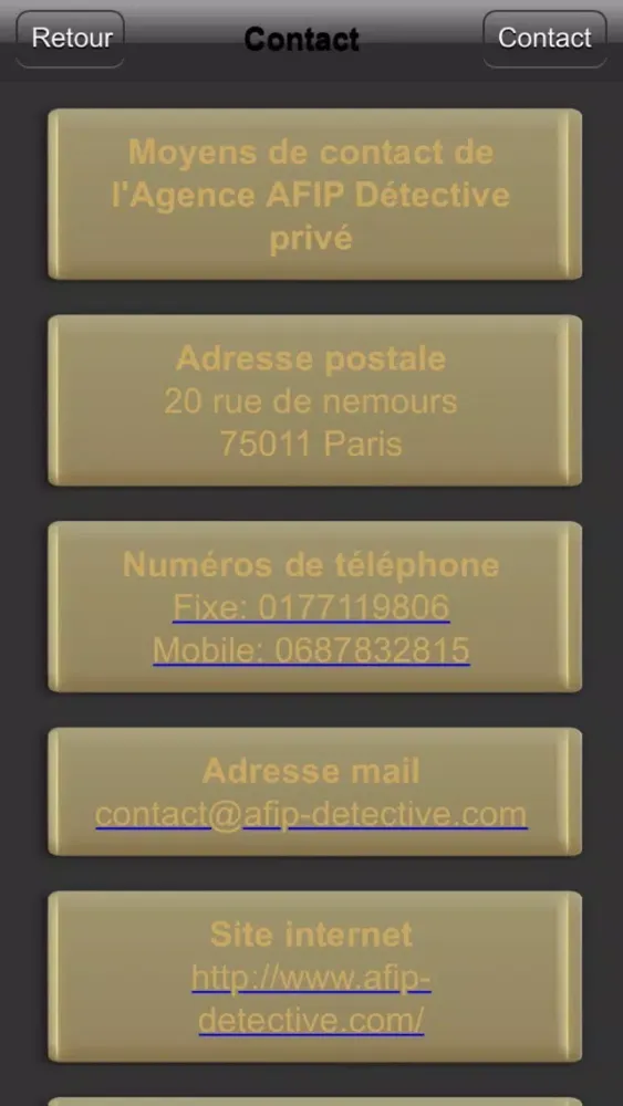 Capturas de pantalla de AFIP Détective Privé