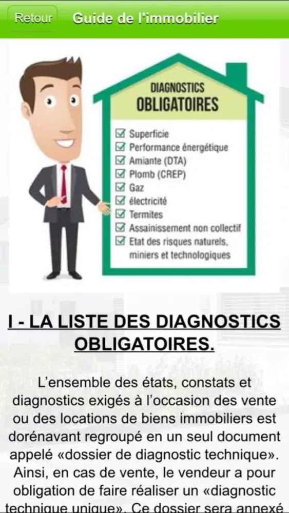 Captures d'écran de Agence Immobilière Patrick Michoux