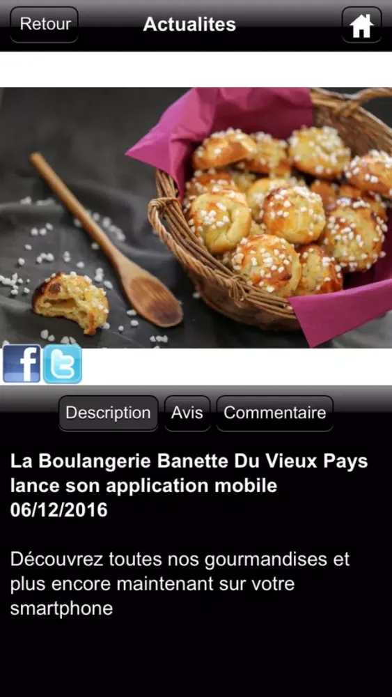 Ảnh chụp màn hình của Boulangerie Banette Du Vieux Pays