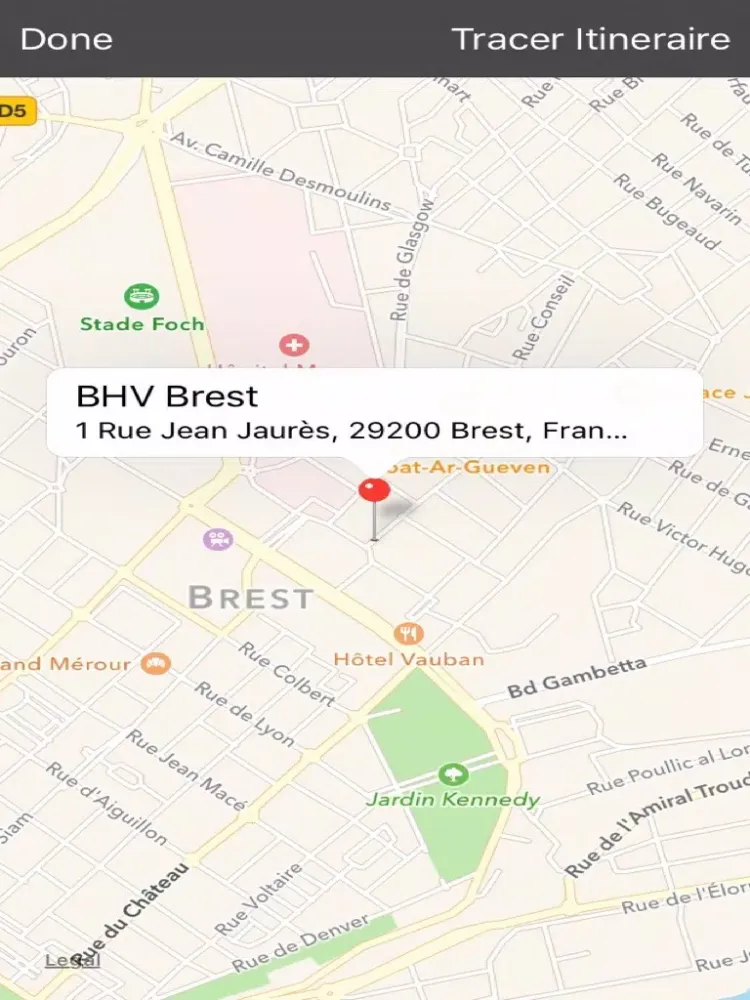Ảnh chụp màn hình của Restaurant BHV Brest iPad 