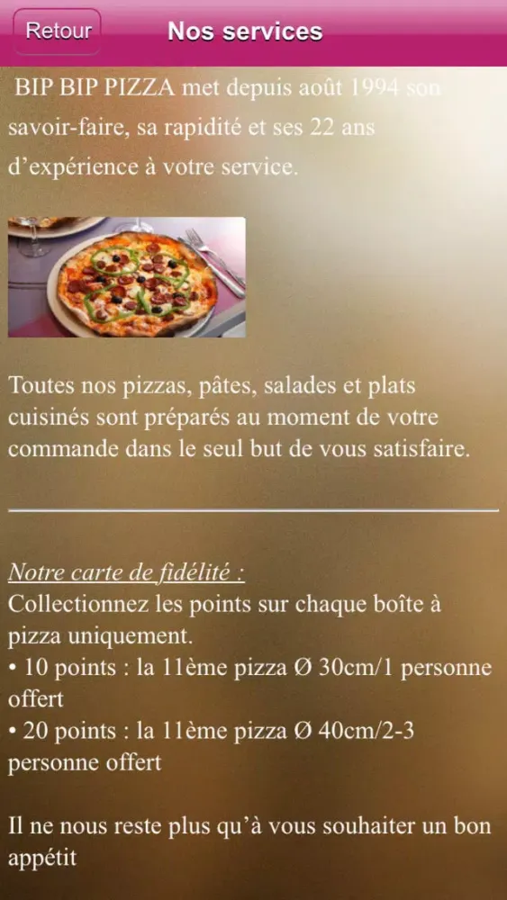 Bip Bip Pizza Quimper 스크린샷