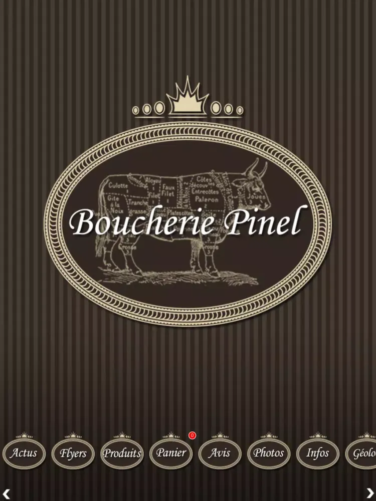 Ảnh chụp màn hình của Boucherie Pinel iPad 