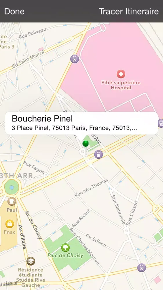 Ảnh chụp màn hình của Boucherie Pinel