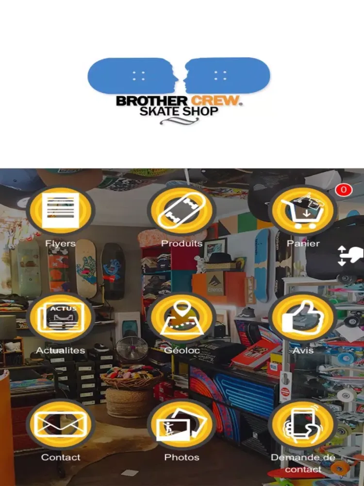 Tangkapan layar Brother Crew Skate Shop iPad 