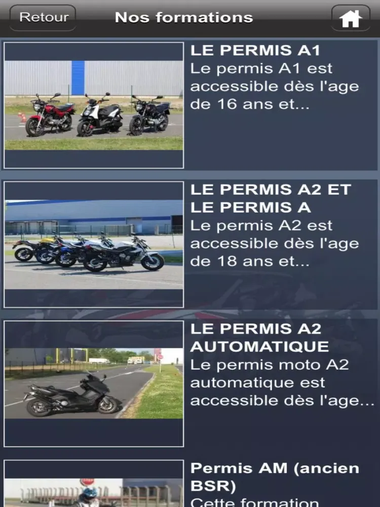 Captures d'écran de CER Permis iPad 