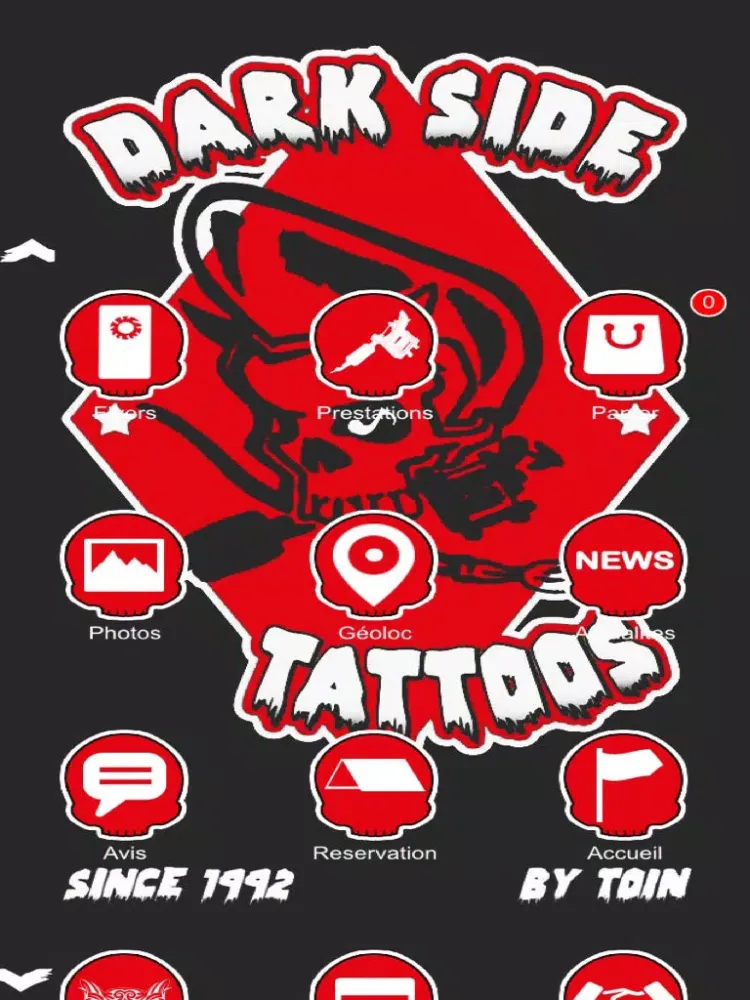 Tangkapan layar Dark Side Tattoos Limoges iPad 