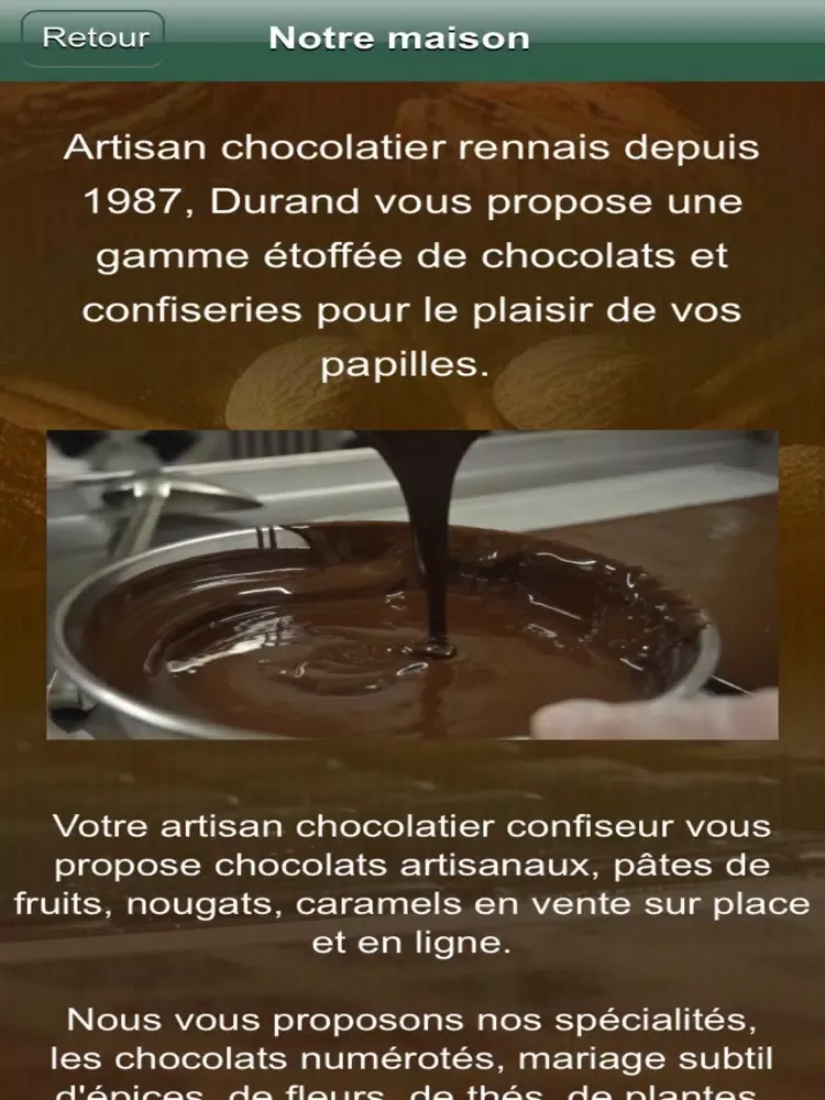 Durand Chocolatier - Rennes iPad 應用截圖