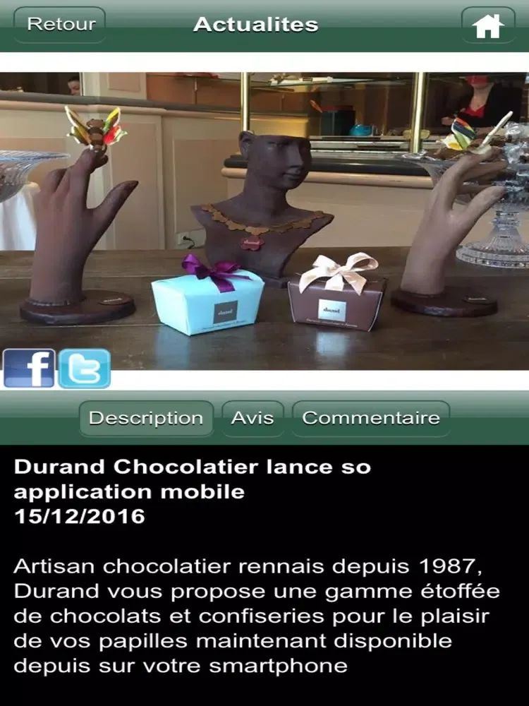 Durand Chocolatier - Rennes iPad 應用截圖