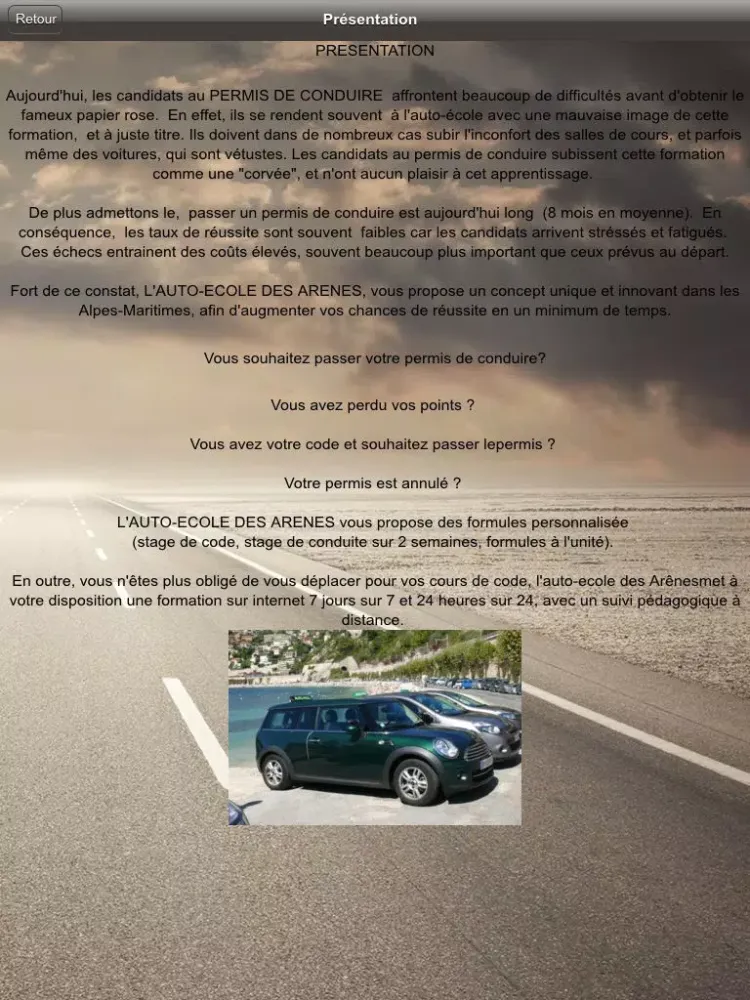 Ecole de conduite des Arenes iPad  스크린샷