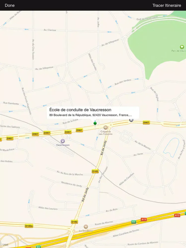 صور École de conduite de Vaucresson iPad 