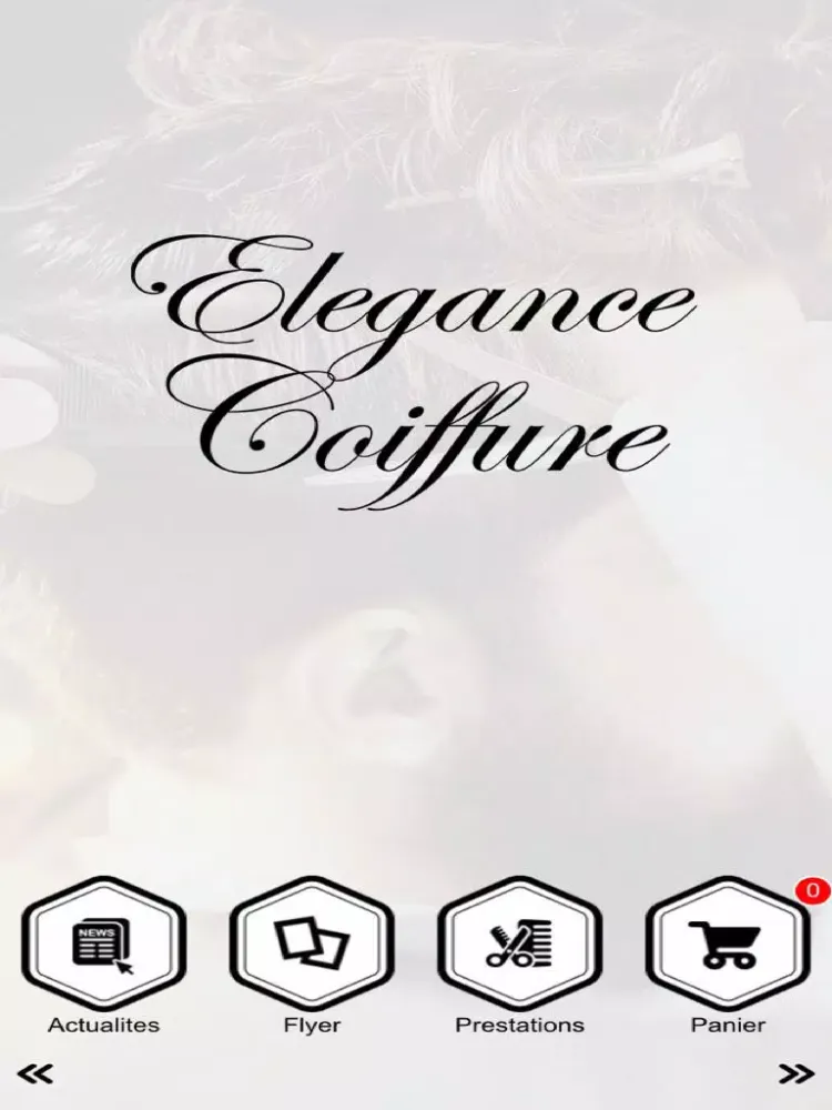 Tangkapan layar Elégance Coiffure iPad 