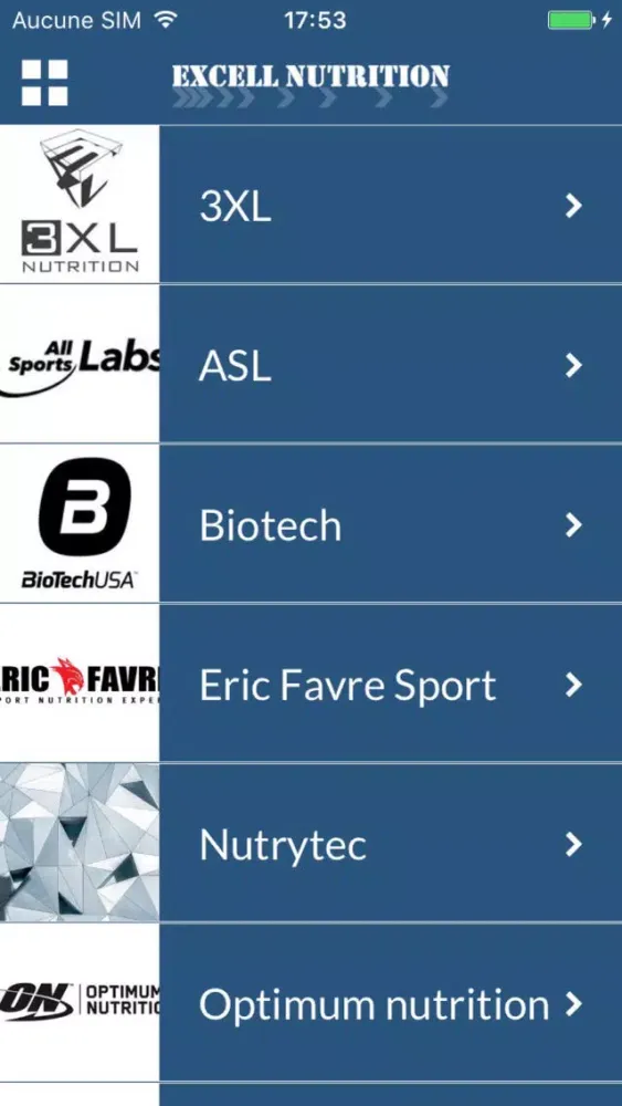 Excell Nutrition Screenshots