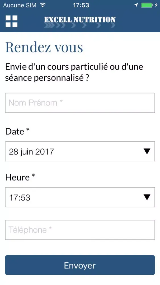 Excell Nutrition Screenshots