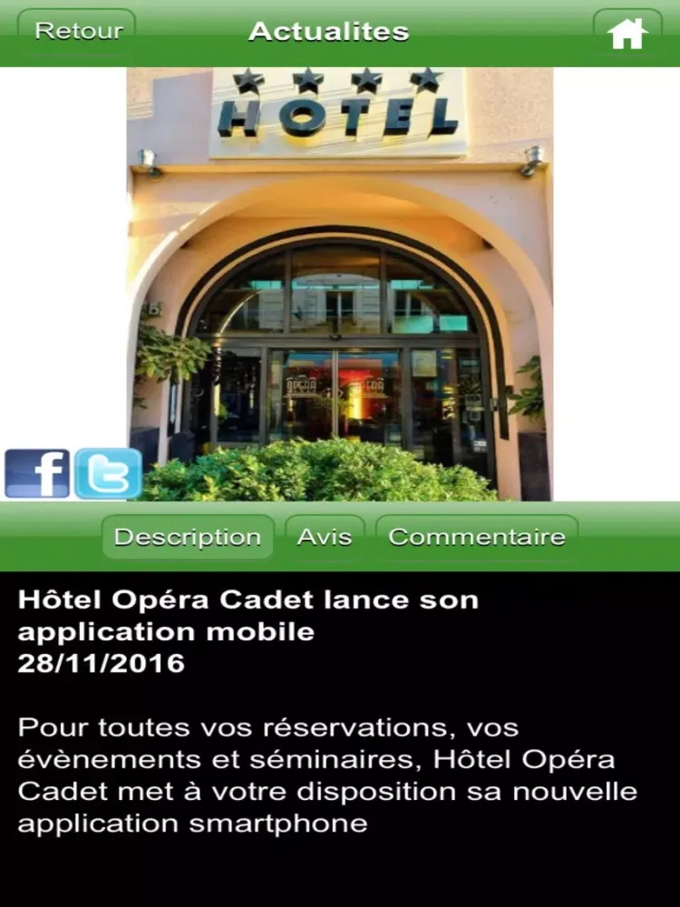 Captures d'écran de Hôtel Opéra Cadet iPad 