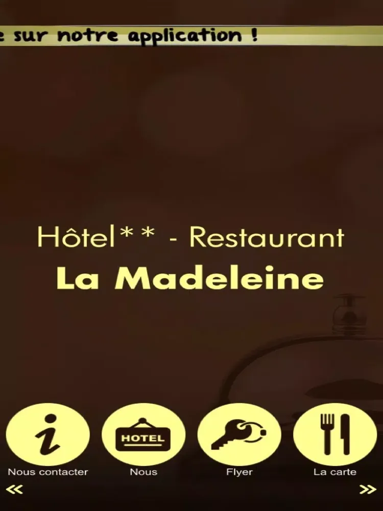 Tangkapan skrin Hôtel Restaurant La Madeleine iPad 