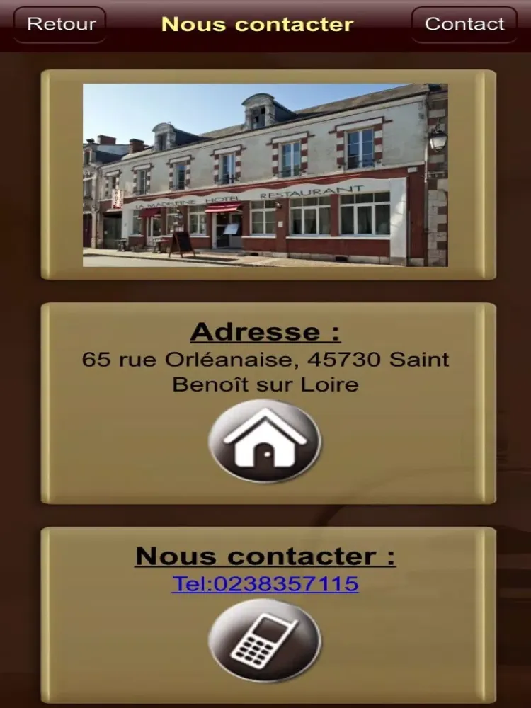Tangkapan skrin Hôtel Restaurant La Madeleine iPad 