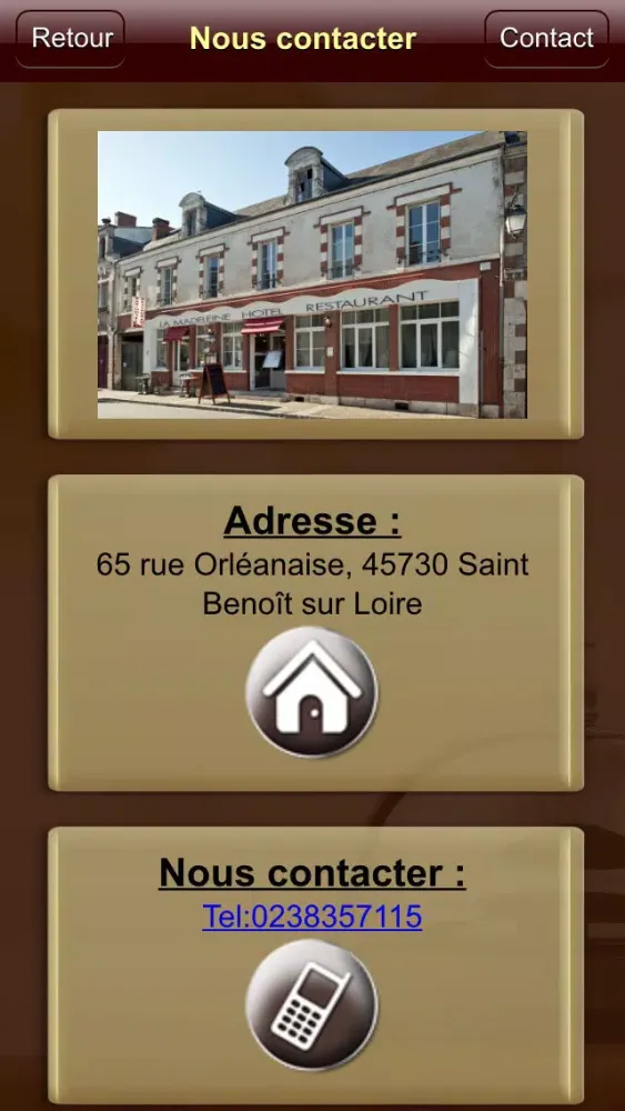 Tangkapan skrin Hôtel Restaurant La Madeleine