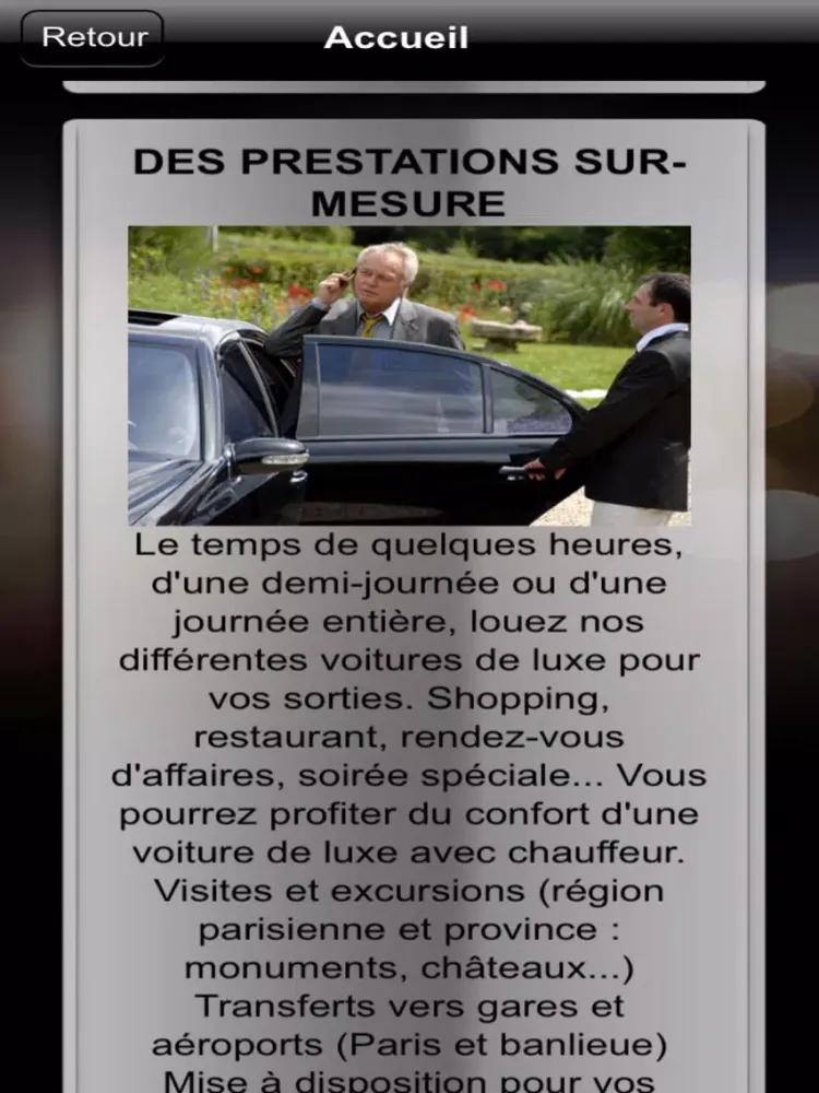 Screenshot di JSL Chauffeur iPad 