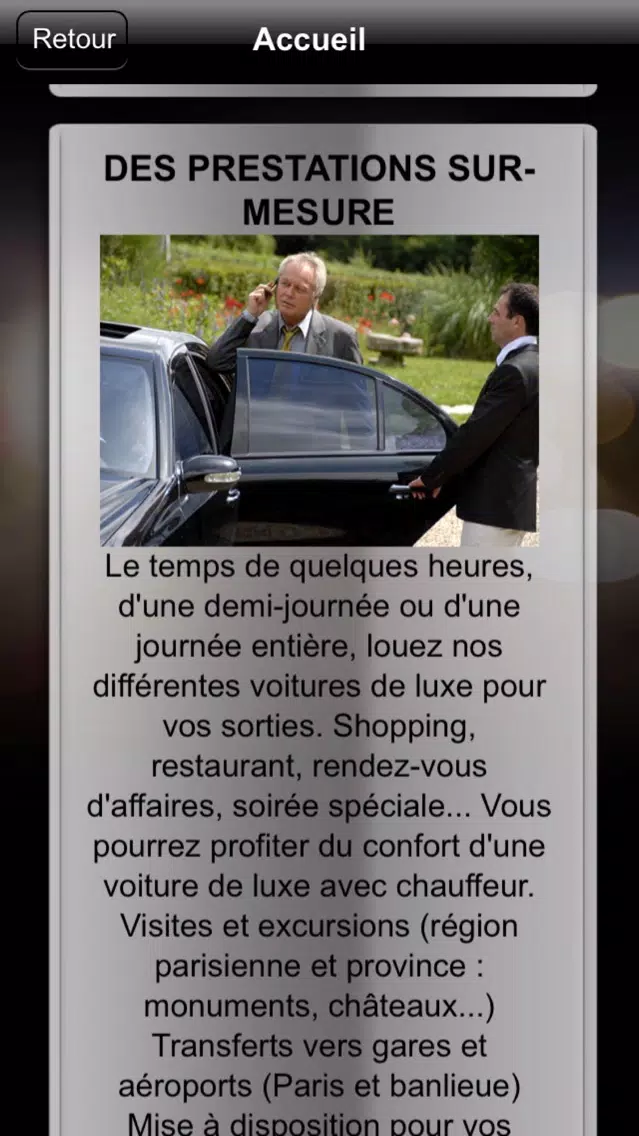 Ảnh chụp màn hình của JSL Chauffeur
