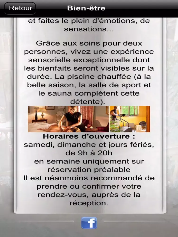 Tangkapan skrin Le Manoir de Gressy iPad 
