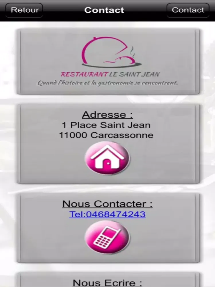 ภาพหน้าจอของ Restaurant Le Saint Jean iPad 