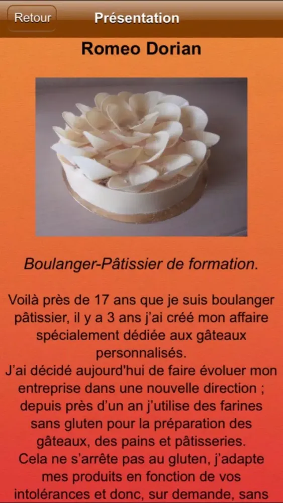 Ảnh chụp màn hình của Les Gâteaux Dorian
