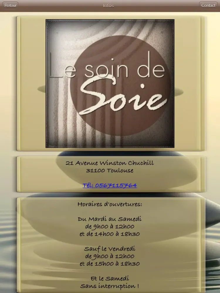 Tangkapan skrin Le Soin de Soie iPad 