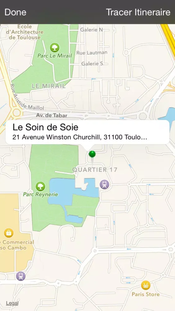 Tangkapan skrin Le Soin de Soie