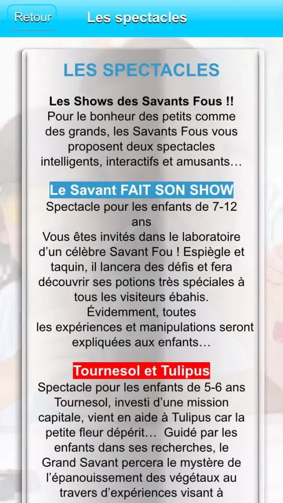 Tangkapan skrin Les Savants Fous