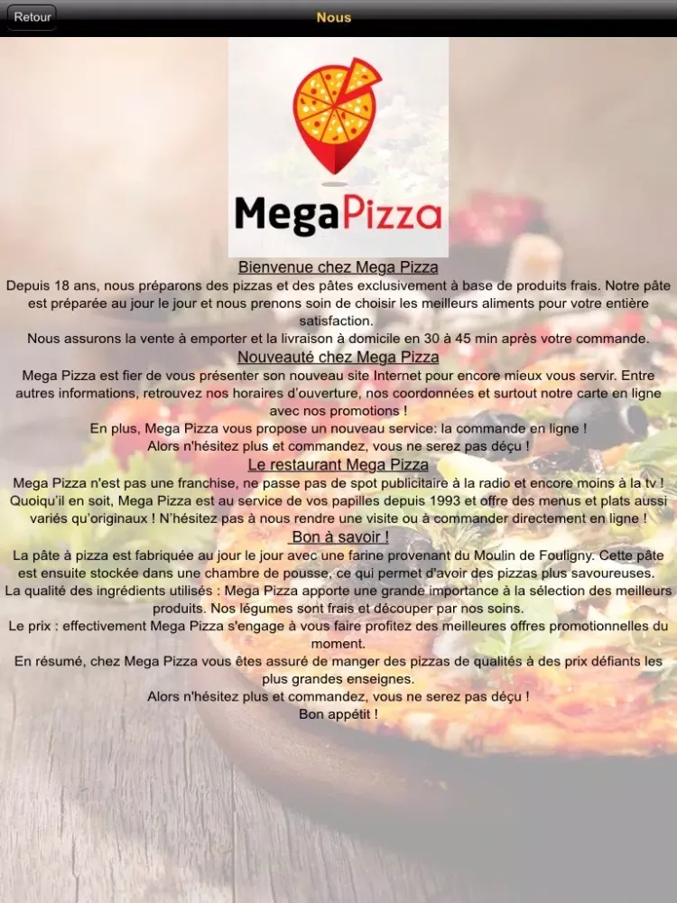 Mega Pizza iPad  スクリーンショット