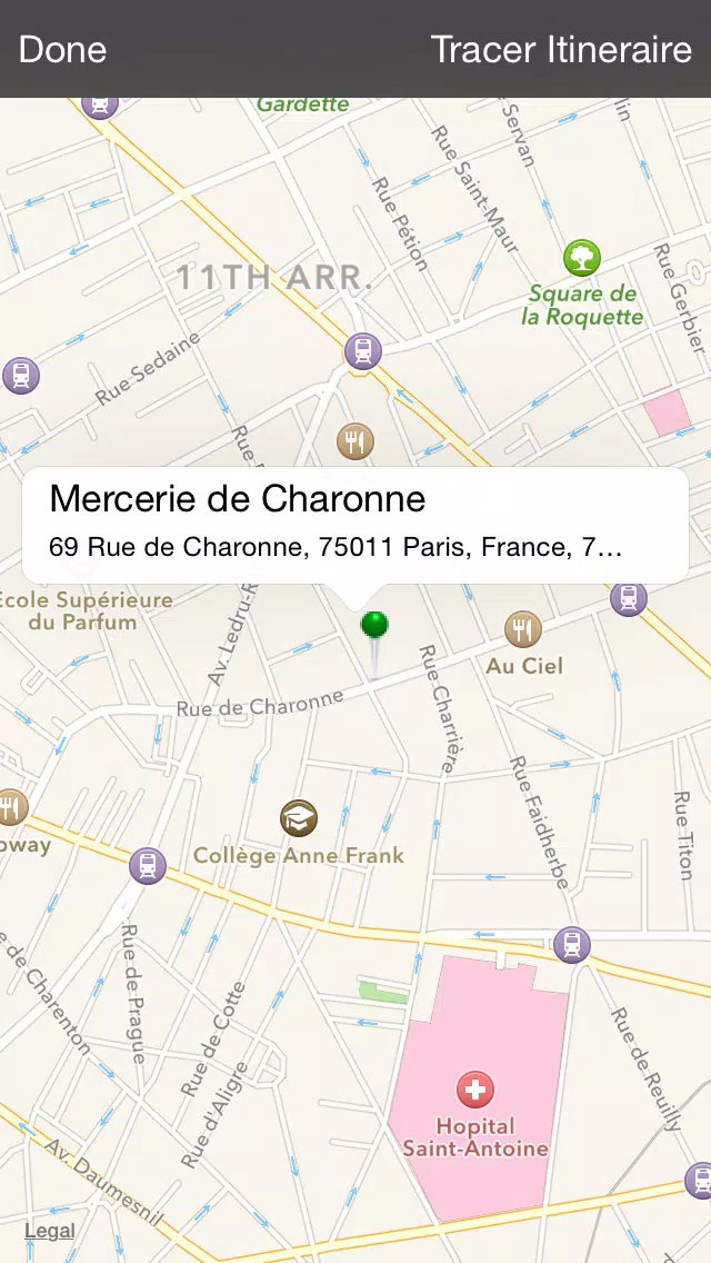 Tangkapan skrin Mercerie de Charonne