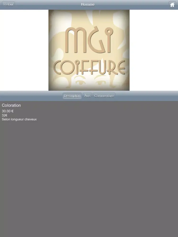 Iden Coiffure iPad 應用截圖