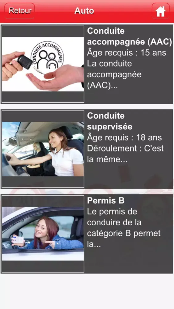 Zrzuty ekranu Ecole de Conduite Mirabel