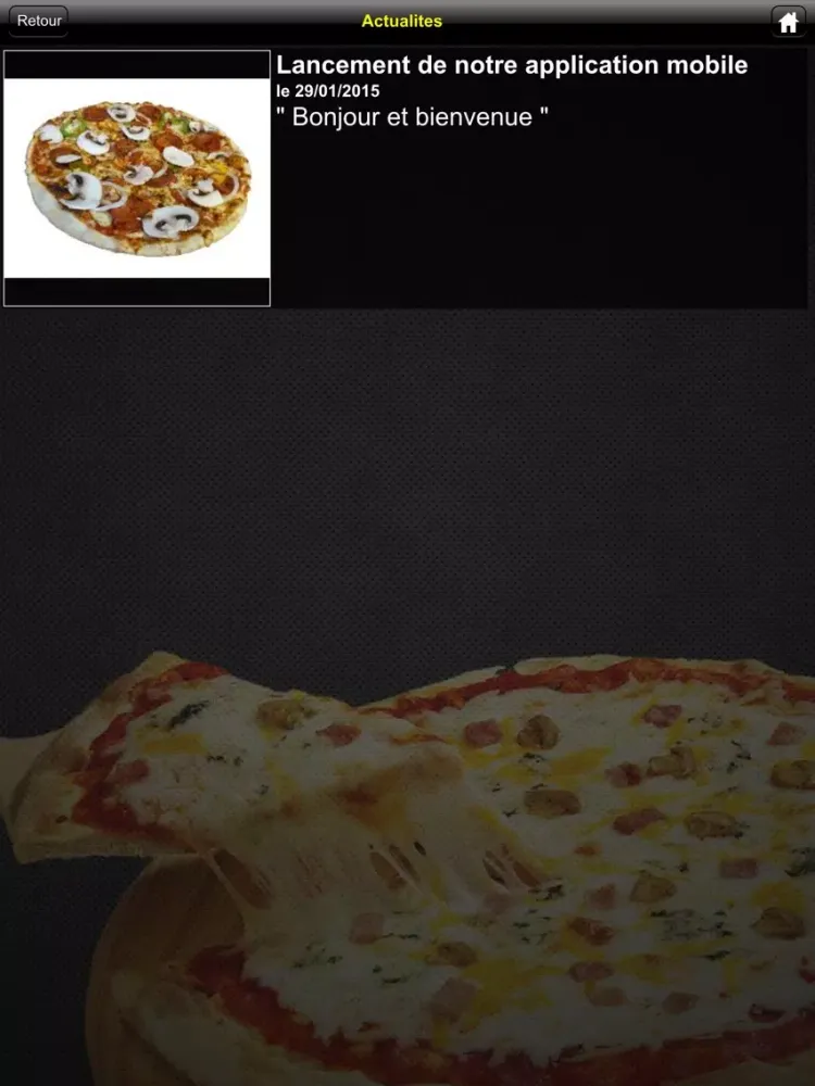 Tangkapan layar Mister Pizza Rennes iPad 