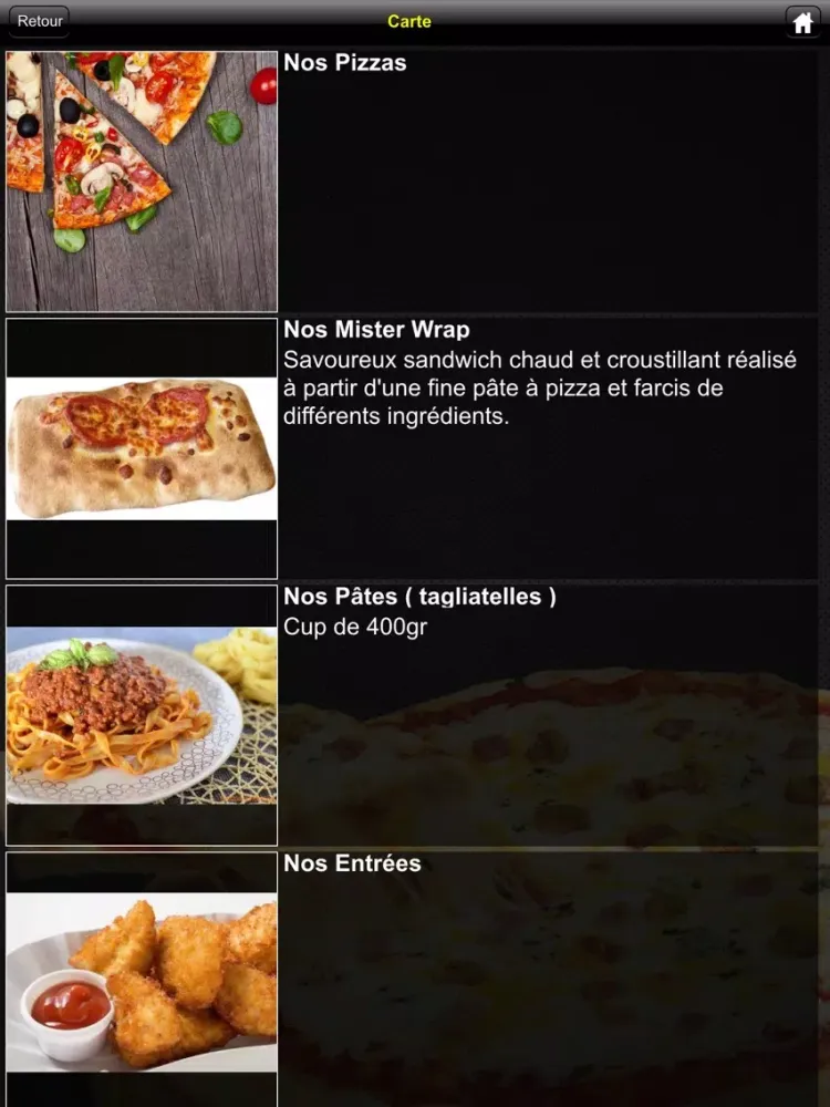 Tangkapan layar Mister Pizza Rennes iPad 