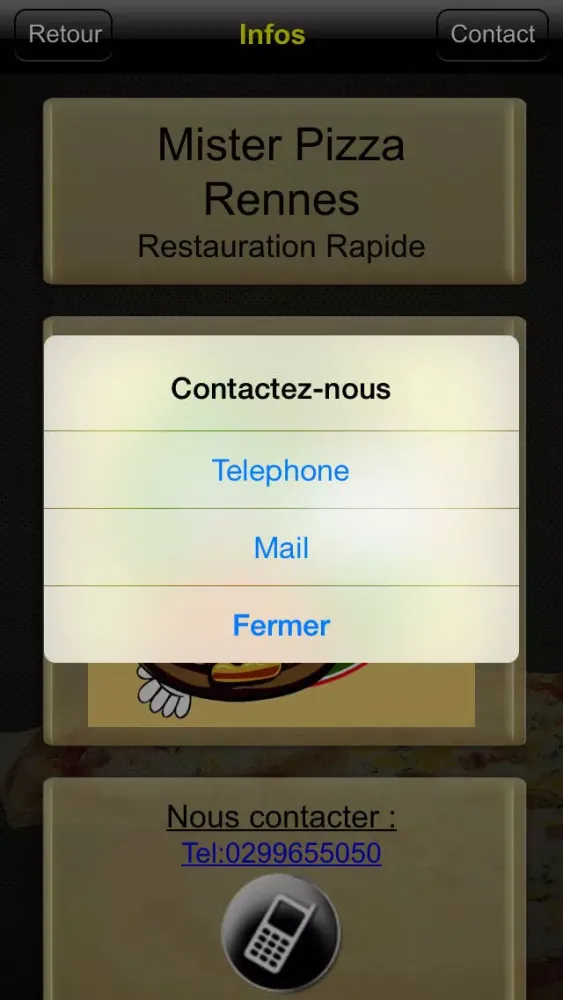 Tangkapan layar Mister Pizza Rennes