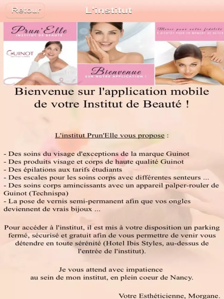 Prun'Elle Institut iPad  Screenshots