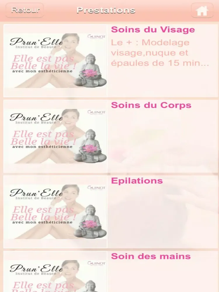 Prun'Elle Institut iPad  Screenshots